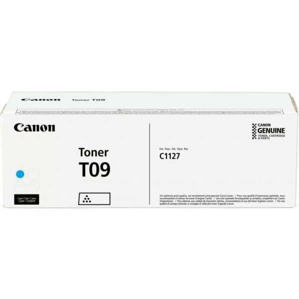 Тонер Canon T09 Cyan (голубой; 5900стр; туба; i-Sensys C1127iF, C1127i, C1127P)