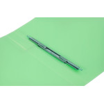 Папка с зажимом Бюрократ Gems GEM07PGRN (зажимов 1, A4, пластик, толщина пластика 0,7мм, карман торцевой с бумажной вставкой, зеленый турмалин)
