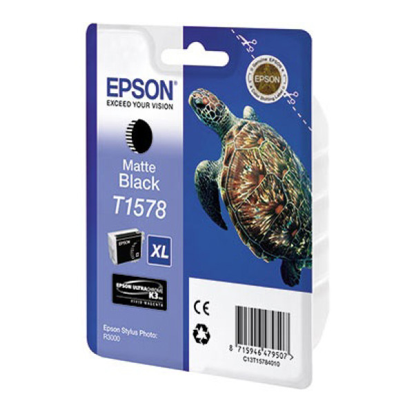 Чернильный картридж Epson C13T15784010 (черный матовый; 25,9стр; 26мл; St Ph R3000)