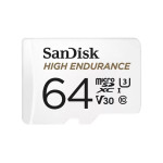 Карта памяти microSDXC 64Гб SanDisk (Class 10, 100Мб/с, UHS-I U3, адаптер на SD)