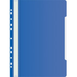 Папка-скоросшиватель Бюрократ PS-P20BLU (A4, прозрачный верхний лист, пластик, боковая перфорация, синий)