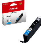 Картридж Canon CLI-451C (голубой; 332стр; 7мл; Pixma iP7240, MG6340, MG5440)