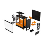 Корпус Fractal Design Pop Air RGB Orange Core TG Clear Tint (Midi-Tower, 1x120мм)