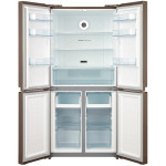 Холодильник Korting KNFM 81787 GM (No Frost, A, 3-камерный, Side by Side, инверторный компрессор, 83,3x177,5x65,5см, коричневый)