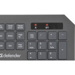 Клавиатура и мышь DEFENDER Berkeley C-925 Nano Black USB (радиоканал, классическая мембранная, 104кл, лазерная, кнопок 6, 1600dpi)