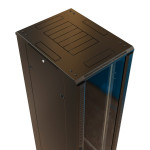 Шкаф серверный напольный WRline WR-TT-4261-AS-RAL9004 (42U, 600x2055x1000мм, IP20, 800кг)