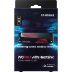 Жесткий диск SSD 2Тб Samsung 990 PRO (2280, 7450/6900 Мб/с, 1550000 IOPS, PCIe 4.0 x4 (NVMe), 1024Мб, для ноутбука и настольного компьютера)
