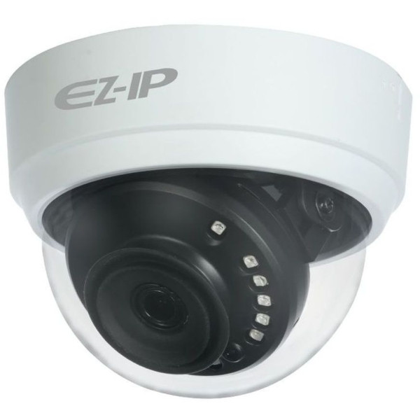 Камера видеонаблюдения Dahua EZ-HAC-D1A21P-0280B (аналоговая, купольная, уличная, 2Мп, 2.8-2.8мм, 1920x1080, 25кадр/с)