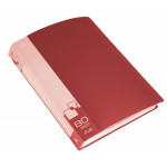Папка Бюрократ -BPV80RED (A4, пластик, толщина пластика 0,8мм, карман торцевой с бумажной вставкой, красный)