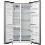 Холодильник Korting KNFS 91797 X (No Frost, A+, 2-камерный, Side by Side, объем 587:339/248л, инверторный компрессор, 89,5x178,8x74,5см, серебристый)