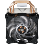 Кулер для процессора Cooler Master MasterAir MA410P (Socket: 1150, 1151, 1151-v2, 1155, 1156, 1200, 1356, 1366, 2011, 2011-3, 2066, AM3, AM3+, AM4, FM1, FM2, FM2+, алюминий+медь, 30дБ, 120x120x25мм, 4-pin PWM)