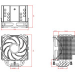 Кулер для процессора ID-Cooling SE-226-XT ARGB (Socket: 1150, 1151, 1155, 1156, 1200, 1700, 2011, 2066, AM4, алюминий+медь, 32дБ, 4-pin)