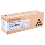 Тонер-картридж Ricoh SPC360HE (черный; 7000стр; SP C360DNw, SP C360SNw, SP C360SFNw, SP C361SFNw)