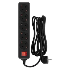 Сетевой фильтр PC Pet AP01006-3-BK (3м, 5xEURO, 1,5кВт, 7А)