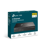 Видеорегистратор TP-Link VIGI NVR1004H-4P(NVR (сетевой), количество каналов: 4, разрешение видеозаписи: 1920x1080)