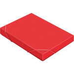 Папка-короб Бюрократ -BA25/05RED (A4, пластик, толщина пластика 0,5мм, на резинке, ширина корешка 25мм, красный)