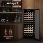 Винный шкаф Weissgauff WWC-77 DB DualZone (G, 1-камерный, черный)