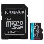 Карта памяти microSDXC 512Гб Kingston (Class 10, 170Мб/с, UHS-I U3, адаптер на SD)