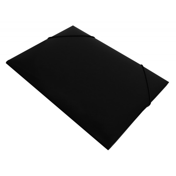 Папка на резинке Бюрократ DeLuxe DL510BLCK (A4, пластик, толщина пластика 0,7мм, ширина корешка 30мм, черный)