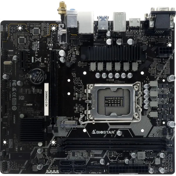 Материнская плата Biostar Z690MX2-E D4 (LGA1700, 2xDDR4, microATX, RAID SATA: 0,1,15,5)