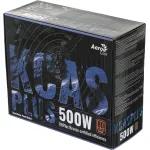 Блок питания Aerocool KCAS PLUS 500W (ATX, 500Вт, 20+4 pin, ATX12V 2.4, 1 вентилятор, BRONZE)