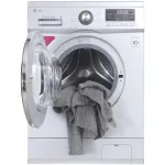 Стиральная машина LG F-1296TD4(фронтальная полноразмерная, класс стирки/отжима/э.потребления: A/B/A , макс: 8кг, 1200 об/мин, инвертер, защита: частичная (корпус), 60x85x55см, серебристый)