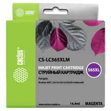 Картридж Cactus Brother CS-LC565XLM (пурпурный; 14мл; Brother MFC J2310, J2510, J3520, J3720) [CS-LC565XLM]