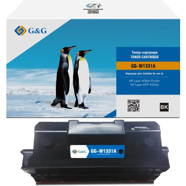 Тонер-картридж G&G GG-W1331A (оригинальный номер: W1331A; черный; 5000стр; Laser 408dn, MFP 432fdn)