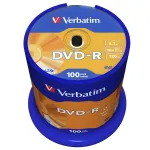 Диск DVD-R Verbatim (4.7Гб, 16x, cake box, 100)