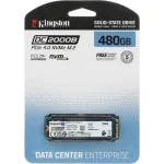 Жесткий диск SSD 480Гб Kingston (2280, 7000/800 Мб/с, 32000 IOPS, PCIe 4.0 x4 (NVMe), для сервера)