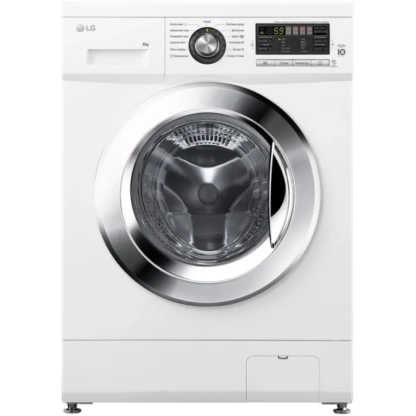 Стиральная машина LG F1096ND3(60x85x44см, фронтальная, макс:6кг, 1000об/мин, белый)