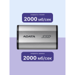 Внешний жесткий диск SSD 2Тб ADATA (1.8
