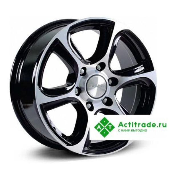 Скад Скала R17/7.5J PCD 6x139,7 ET 30 ЦО 67,1 черный с полированной лицевой поверхностью