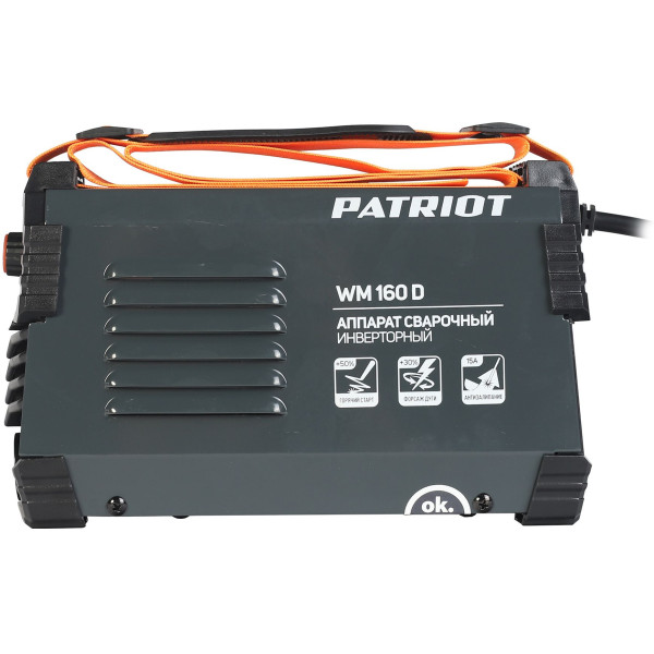 Сварочный аппарат Patriot WM160D (140-240В, инвертор, ММА, 20-160A, 6,8кВт)