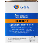 Тонер-картридж G&G GG-CF361X (голубой; 9500стр; HP CLJ M552dn, M553N, M553DN, M553X, M577C, M577Z, M577F, M577DN)