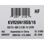 Память DIMM DDR4 16Гб 2666МГц Kingston (21300Мб/с, CL19, 288-pin)