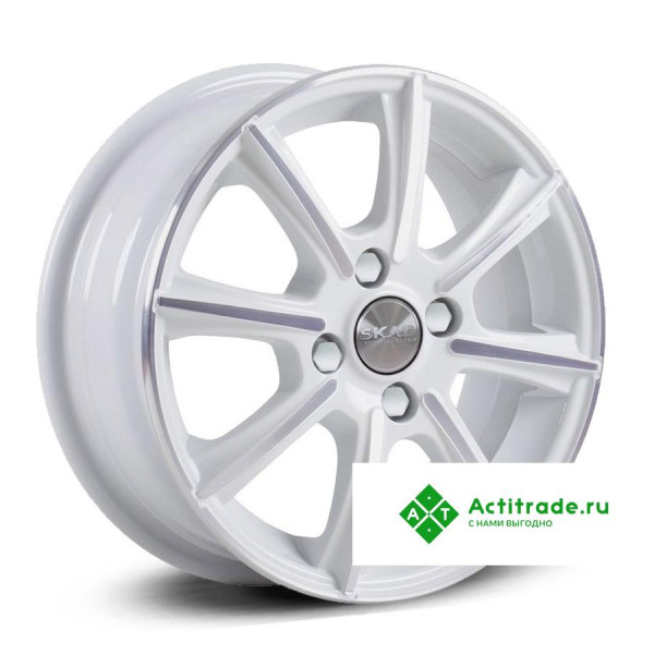 Скад Монако R14/5.5J PCD 4x100 ET 38 ЦО 67,1 белый с полированной лицевой поверхностью