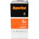 Hyperline UUTP4-C5E-S24-IN-LSZH-GY-305 (Без разъемов, Без разъемов, медь электролитическая отожженная (bc), 305м)