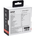 Гарнитура Hiper TWS BEAN HDX11 (беспроводные внутриканальные в ушной раковине закрытые, 35/250мА*ч, 5ч, Bluetooth 5.1, IP54)