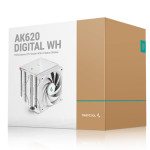 Кулер для процессора DeepCool AK620 DIGITAL WH (Socket: 1150, 1151, 1155, 1200, 1700, 2011, 2011-3, 2066, AM4, 28дБ, 4-pin PWM)