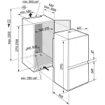 Холодильник полностью встраиваемый Liebherr ICSE 5103 (A+, 2-камерный, объем 273:190/83л, 541x1770x545см)