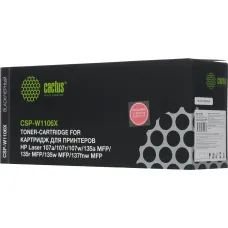 Тонер-картридж Cactus CSP-W1106X (черный; 3000стр; Laser 107a, 107r, 107w, 135a MFP, 135r MFP, 135w MFP, 137fnw MFP) [CSP-W1106X]