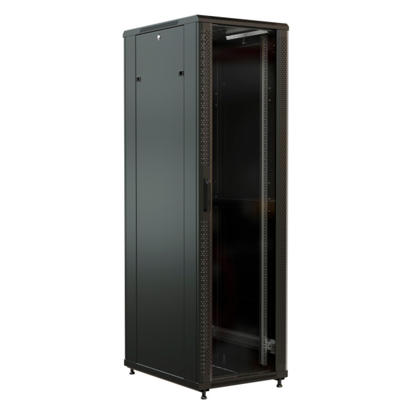 Шкаф серверный напольный WRline WR-TT-3761-AS-RAL9004 (37U, 600x1833x1000мм, IP20, 800кг)