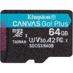 Карта памяти microSDXC 64Гб Kingston (Class 10, 170Мб/с, UHS-I U3, адаптер на SD)