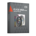 Кулер PCcooler F3 X120R Reverse ARGB (28,4дБ, 25x120x120 мм)