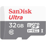 Карта памяти microSDHC 32Гб SanDisk (Class 10, 100Мб/с, UHS-I, адаптер на SD)