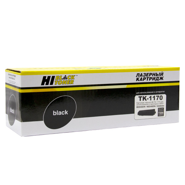 Тонер-картридж Hi-Black HB-TK-1170 (оригинальный номер: TK-1170; черный; 7200стр; чип)