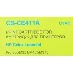Тонер-картридж Cactus HP CS-CE411A (оригинальный номер: CE411A; голубой; 2600стр; LJ Pro 300, M351, M451, M375)