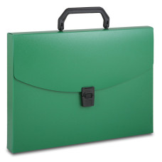 Портфель Бюрократ BPP01GRN (A4, отделений 1, пластик, толщина пластика 0,7мм, зеленый) [BPP01GRN]