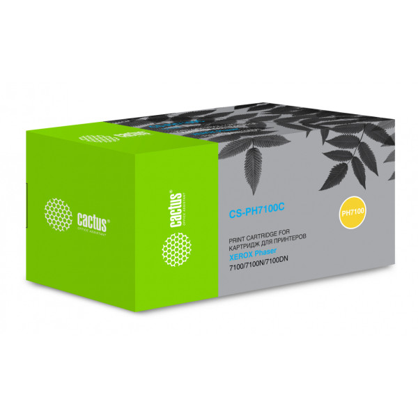 Тонер-картридж Cactus CS-PH7100C 106R02606 (голубой; 4500стр; Phaser 7100, 7100N, 7100DN)